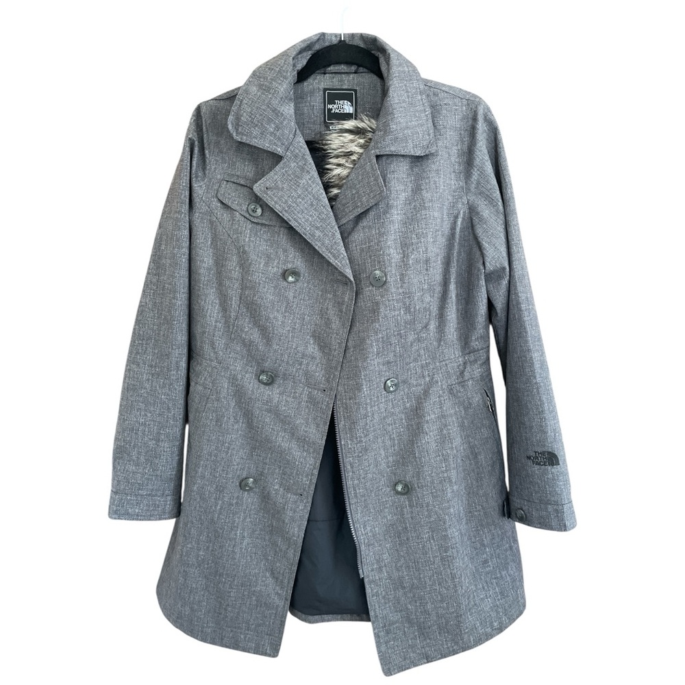 THE NORTH FACE Women’s Double-breasted Winter Jacket Primaloft faux collar, med